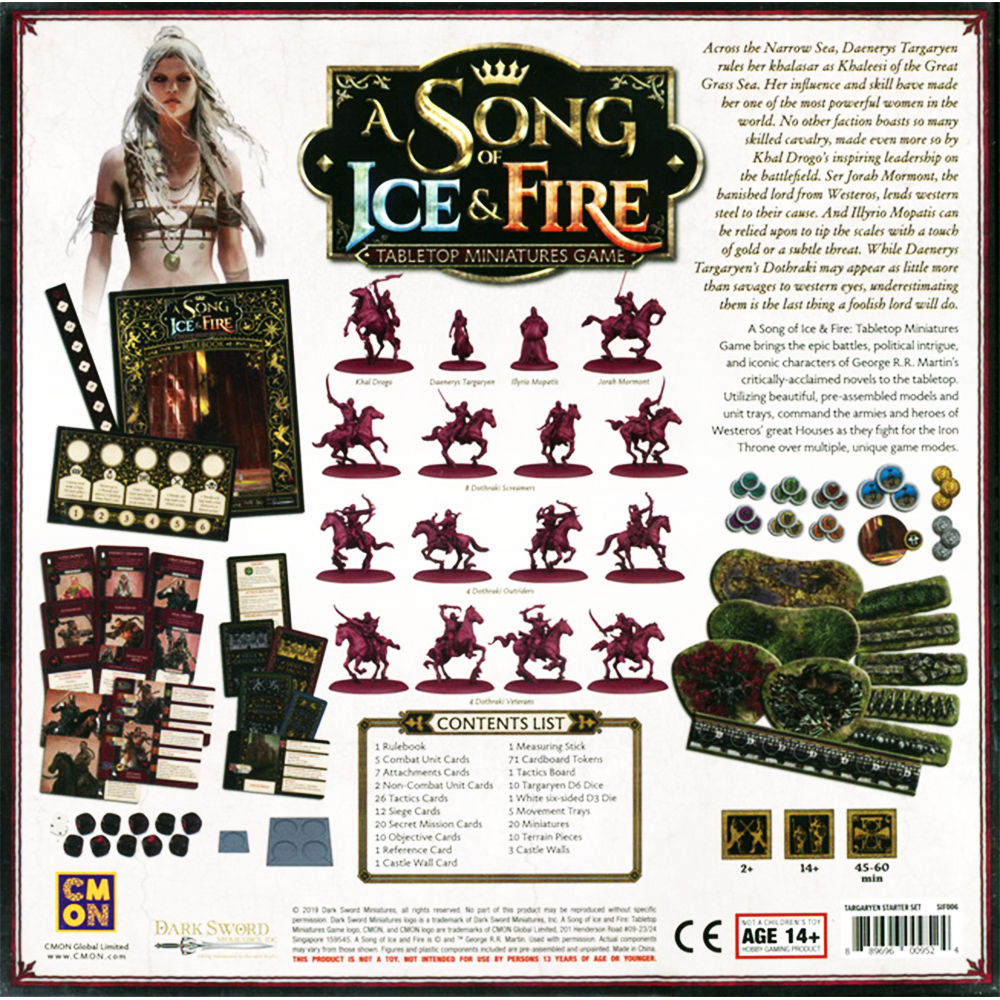 A Song Of Ice & Fire: Tabletop Miniatures Game - Targaryen Starter Set ...